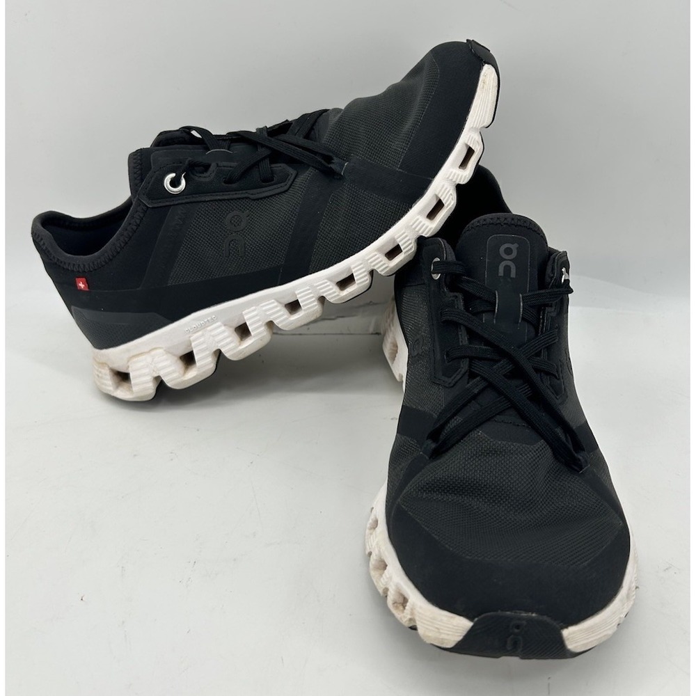 On Cloud X3 AD Running Sneakers Black With White Cloudtec Sole Women's 7